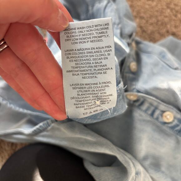 Thread & Supply Women’s Faith & Flower Jumpsuit Chambray Sz M Tencel Comfy - Picture 15 of 16